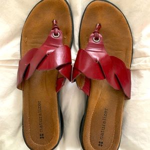 Naturalizer sandals, size 9, deep red